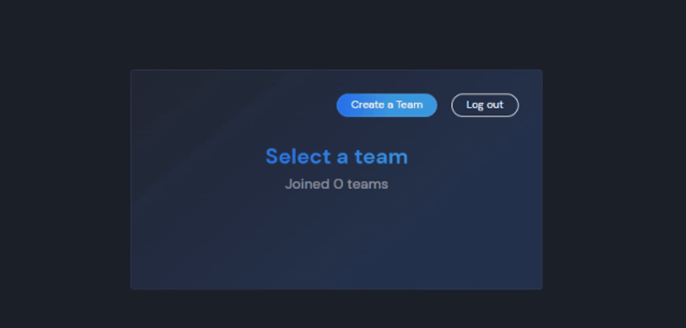 AA Platform Team Creation 1 Screen