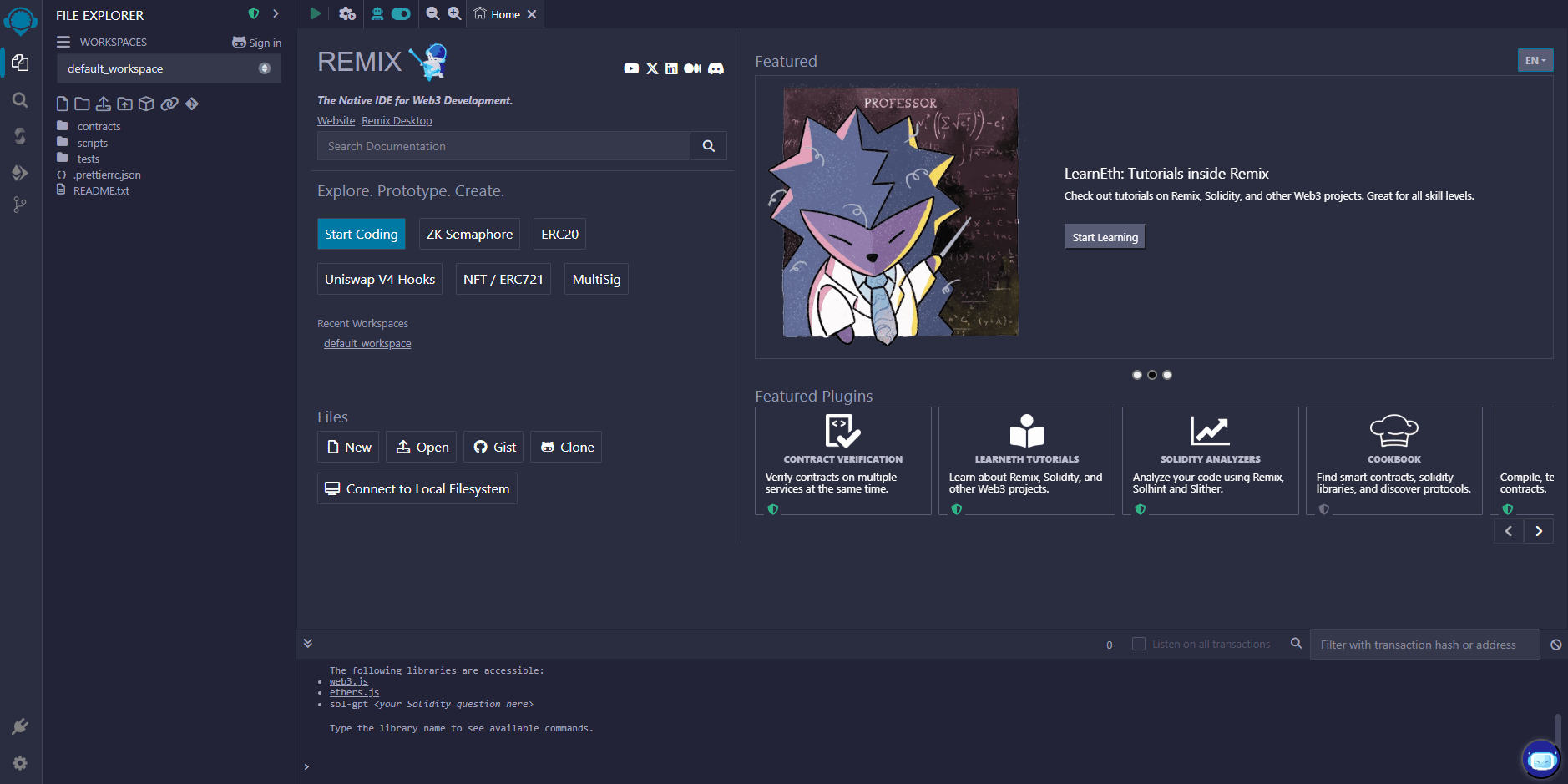 Creating Contract in Remix